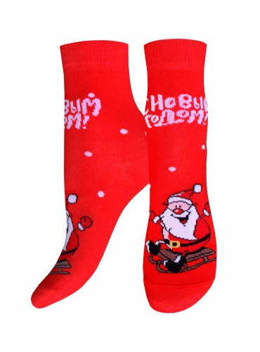 НОСКИ ДЕТСКИЕ 3079 РИС.8041 NEW YEAR (рисунок, НГ)