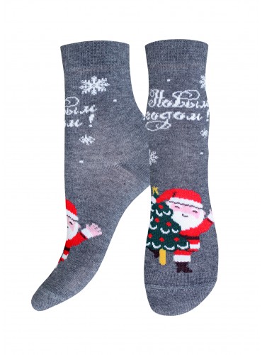 НОСКИ ДЕТСКИЕ 3079 РИС.8043 NEW YEAR (рисунок, НГ)