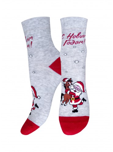 НОСКИ ДЕТСКИЕ 3079 РИС.8049 NEW YEAR (рисунок, НГ)