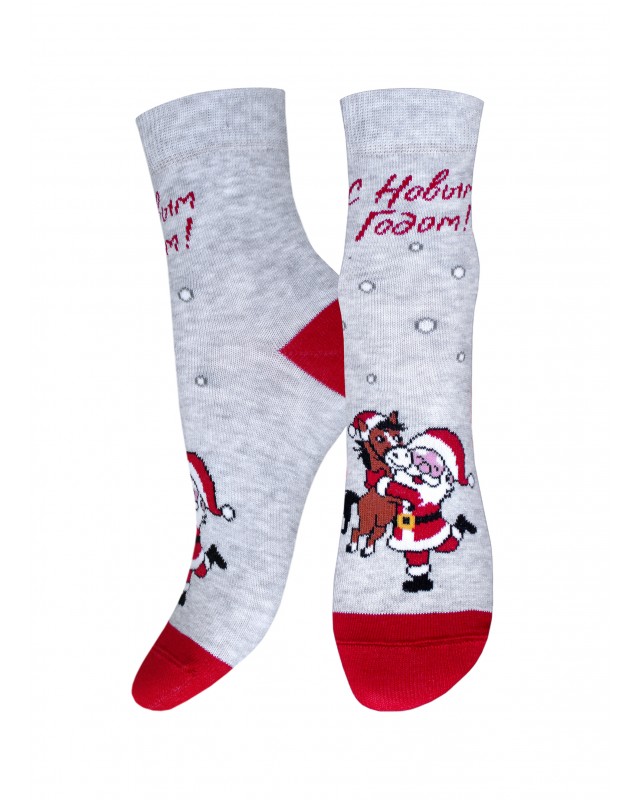 НОСКИ ДЕТСКИЕ 3079 РИС.8049 NEW YEAR (рисунок, НГ)