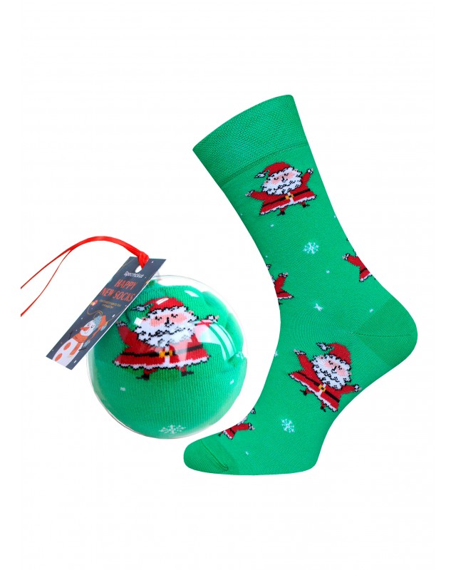 НОСКИ УНИСЕКС NEW YEAR 4200К РИС.219 В УПАКОВКЕ-ШАРЕ