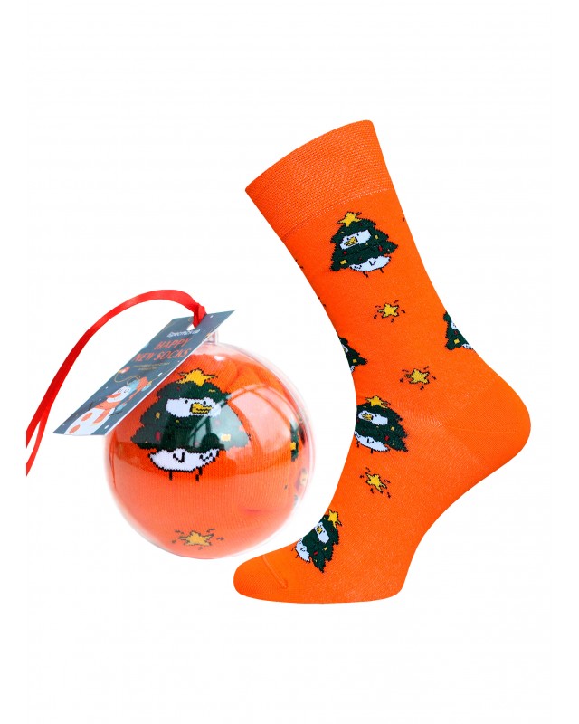 НОСКИ УНИСЕКС NEW YEAR 4200К РИС.220 В УПАКОВКЕ-ШАРЕ