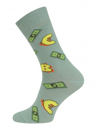 НОСКИ 4200 БРЕСТСКИЕ MONEY FUNNY (средней длины) СЕРО-ЗЕЛЕНЫЙ
