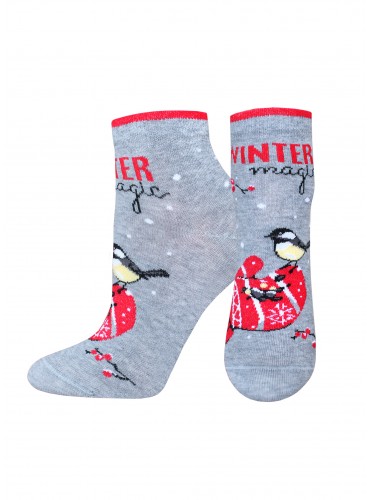 НОСКИ ЖЕНСКИЕ 1145 РИС. 742 NEW YEAR (укороченные)