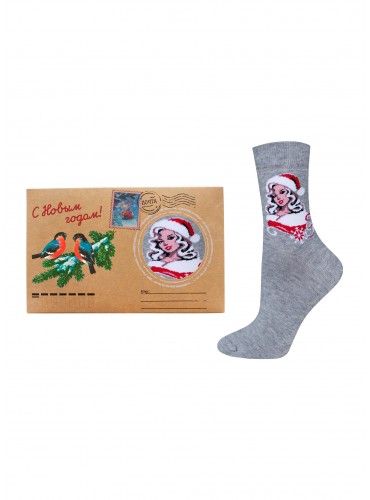 НОСКИ ЖЕНСКИЕ В КОНВЕРТЕ 1137Е NEW YEAR РИС. 787